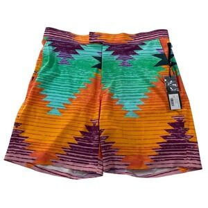 Greyson Green Flash Superior Swim Shorts 36 Multi Geometric Southwest MSP23T42